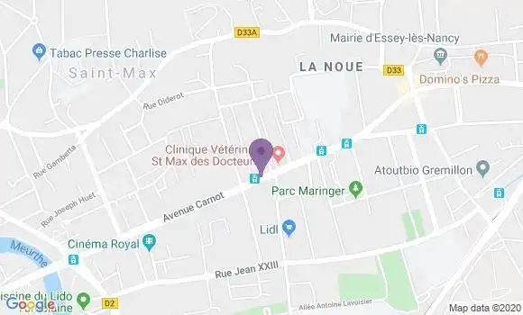 Localisation Crédit Mutuel Agence de Saint Max Malzeville