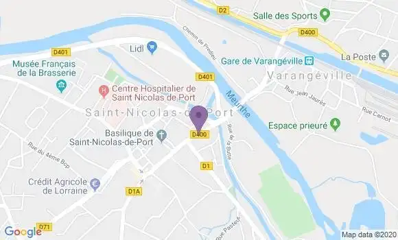 Localisation Crédit Mutuel Agence de Saint Nicolas de Port