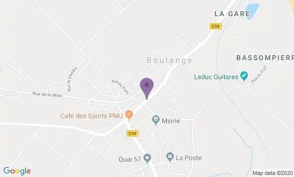 Localisation Crédit Mutuel Agence de Boulange