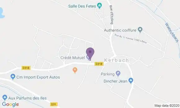 Localisation Crédit Mutuel Agence de Bousbach