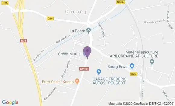 Localisation Crédit Mutuel Agence de Carling