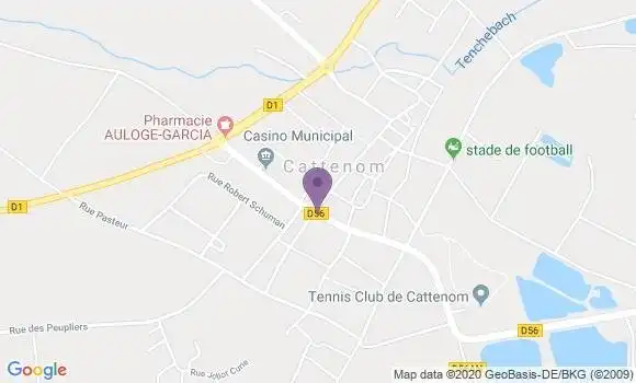Localisation Crédit Mutuel Agence de Cattenom