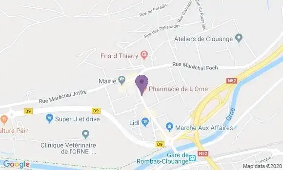 Localisation Crédit Mutuel Agence de Clouange