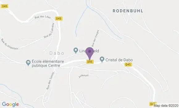 Localisation Crédit Mutuel Agence de Dabo