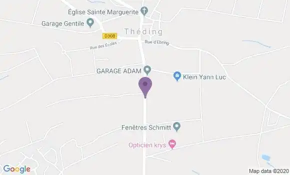Localisation Crédit Mutuel Agence de Diebling