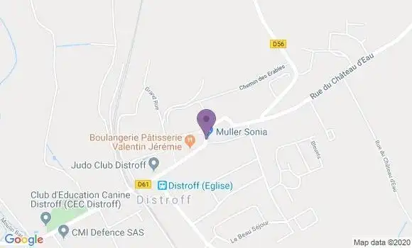Localisation Crédit Mutuel Agence de Distroff