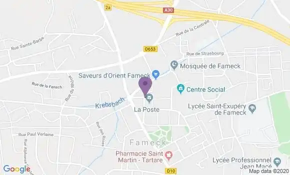 Localisation Crédit Mutuel Agence de Fameck