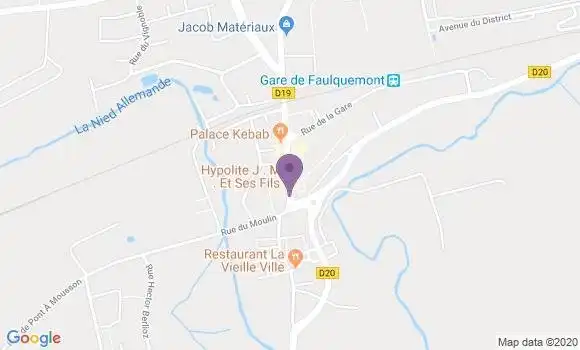 Localisation Crédit Mutuel Agence de Faulquemont