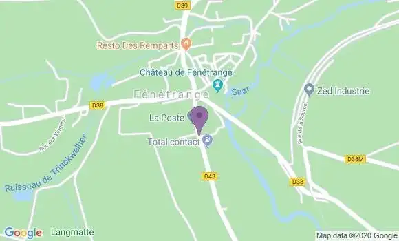 Localisation Crédit Mutuel Agence de Fénétrange