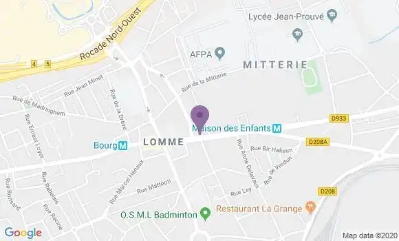 Localisation Société Générale Agence de Lomme