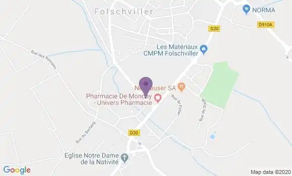 Localisation Crédit Mutuel Agence de Folschviller