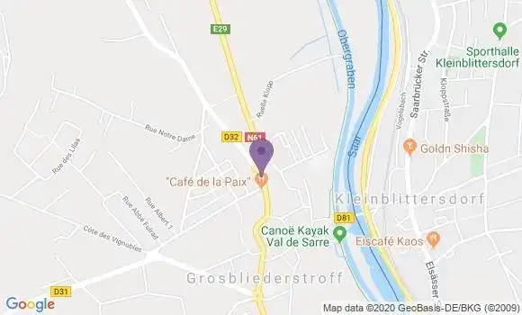 Localisation Crédit Mutuel Agence de Grosbliederstroff