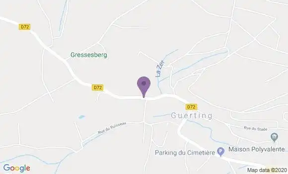 Localisation Crédit Mutuel Agence de Guerting