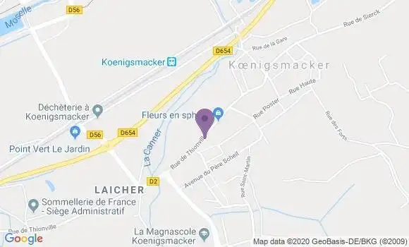 Localisation Crédit Mutuel Agence de Koenigsmacker