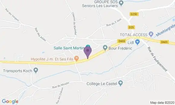 Localisation Crédit Mutuel Agence de Longeville lès Saint Avold