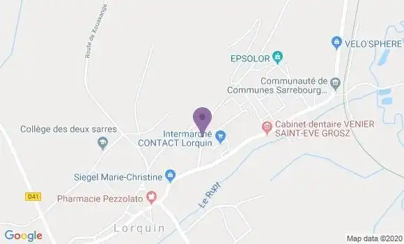 Localisation Crédit Mutuel Agence de Lorquin