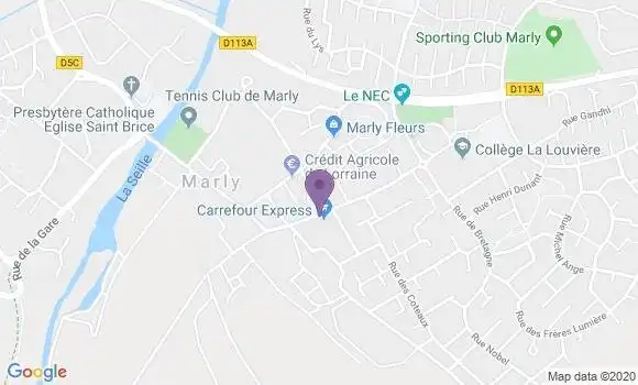 Localisation Crédit Mutuel Agence de Marly