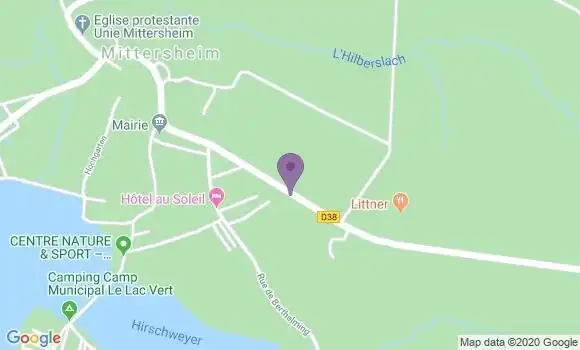 Localisation Crédit Mutuel Agence de Mittersheim