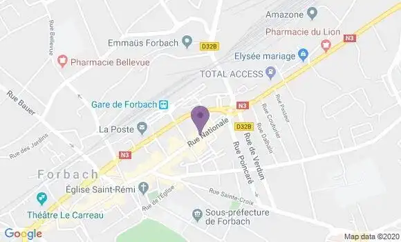 Localisation Crédit Mutuel Agence de Morsbach