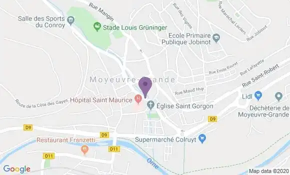 Localisation Crédit Mutuel Agence de Moyeuvre Grande