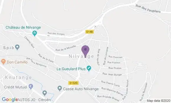 Localisation Crédit Mutuel Agence de Nilvange