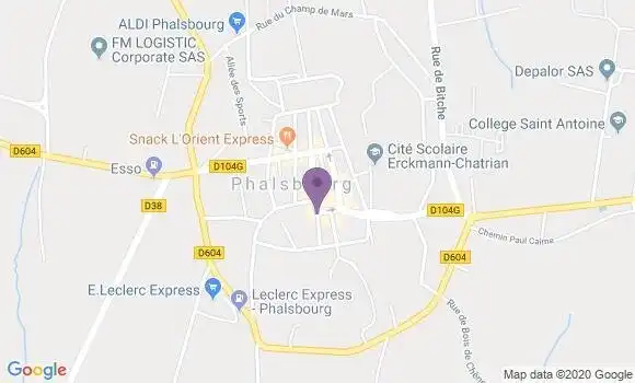 Localisation Crédit Mutuel Agence de Phalsbourg