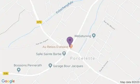 Localisation Crédit Mutuel Agence de Porcelette