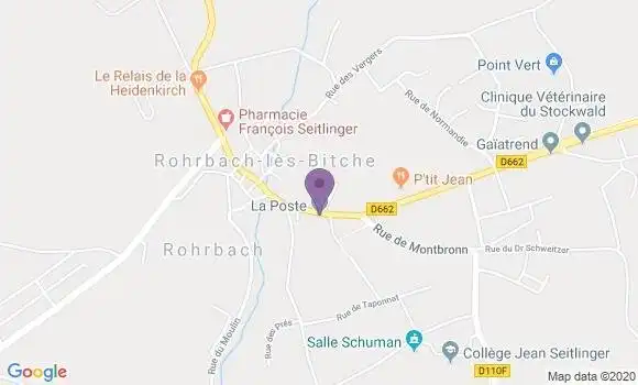 Localisation Crédit Mutuel Agence de Rohrbach lès Bitche