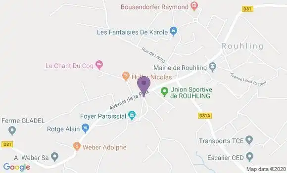 Localisation Crédit Mutuel Agence de Rouhling