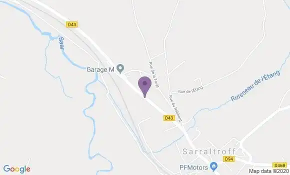 Localisation Crédit Mutuel Agence de Sarraltroff
