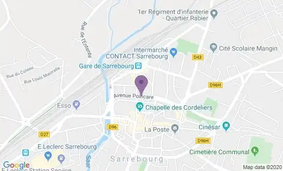 Localisation Crédit Mutuel Agence de Sarrebourg