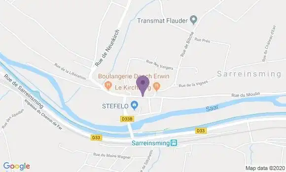 Localisation Crédit Mutuel Agence de Sarreinsming