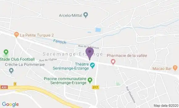 Localisation Crédit Mutuel Agence de Serémange Erzange