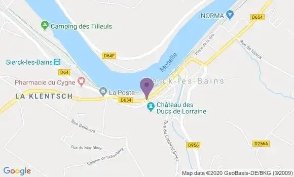Localisation Crédit Mutuel Agence de Sierck les Bains