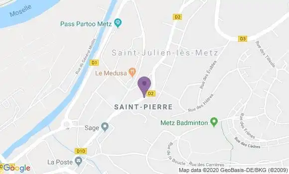 Localisation Crédit Mutuel Agence de Saint Julien lès Metz