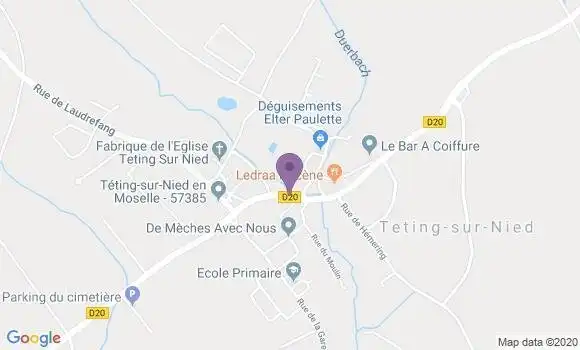 Localisation Crédit Mutuel Agence de Teting sur Nied