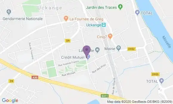 Localisation Crédit Mutuel Agence d
