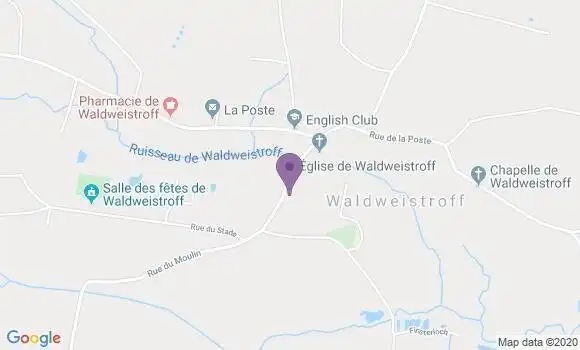 Localisation Crédit Mutuel Agence de Waldweistroff