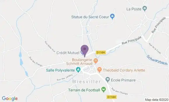 Localisation Crédit Mutuel Agence de Wiesviller