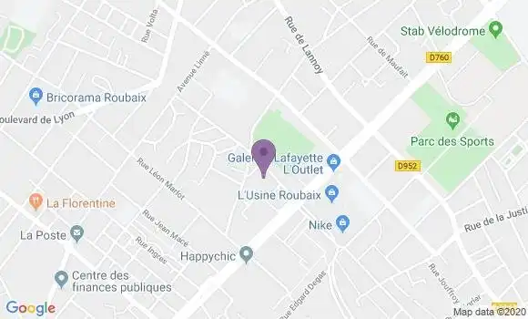 Localisation Société Générale Agence de Roubaix Nouveau Roubaix