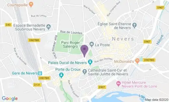 Localisation Crédit Mutuel Agence de Nevers
