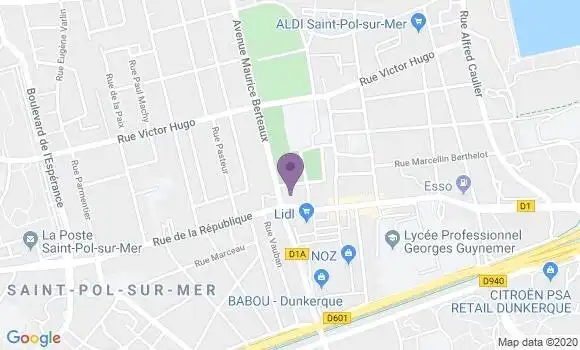 Localisation Société Générale Agence de Saint Pol sur Mer