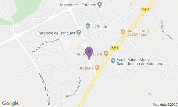 Localisation Crédit Mutuel Agence de Bondues