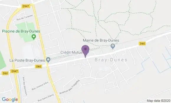 Localisation Crédit Mutuel Agence de Bray Dunes