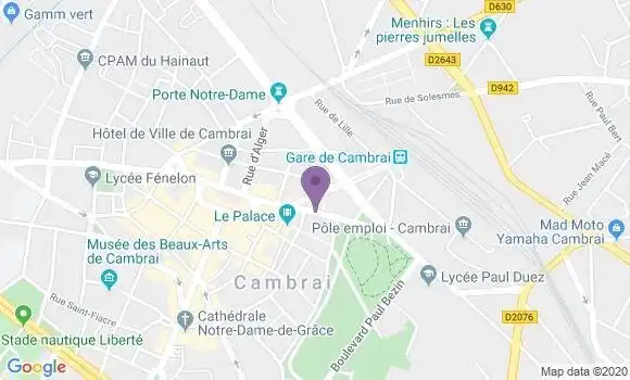 Localisation Crédit Mutuel Agence de Cambrai