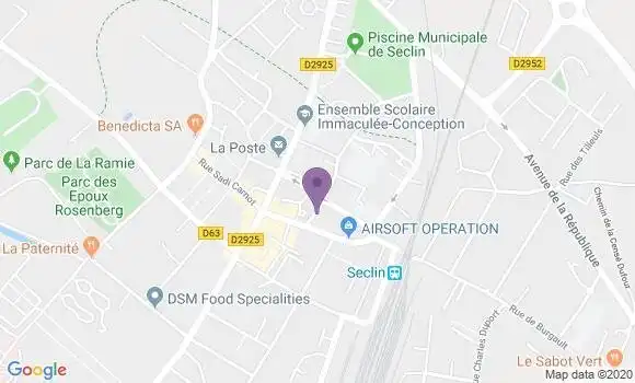 Localisation Société Générale Agence de Seclin