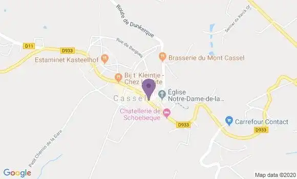 Localisation Crédit Mutuel Agence de Cassel