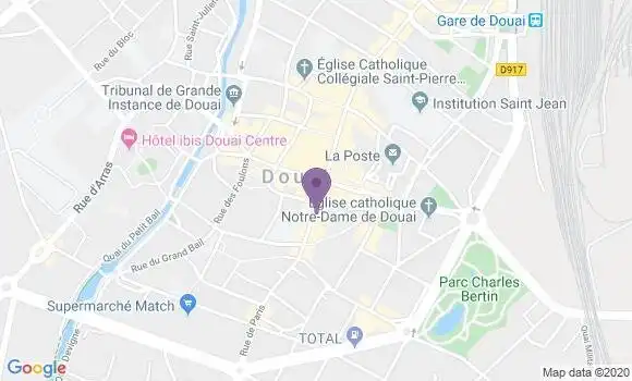 Localisation Crédit Mutuel Agence de Douai Sainte Thérèse