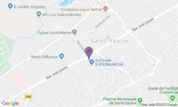 Localisation Société Générale Agence de Saint Saulve