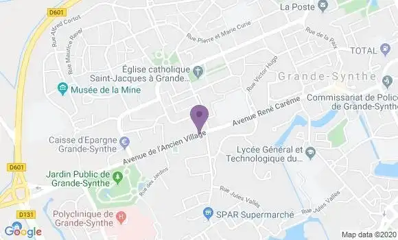 Localisation Crédit Mutuel Agence de Grande Synthe